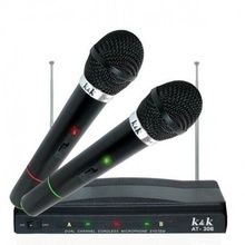 Комплект безжични микрофони с приемник 2 бр. K&K At 306